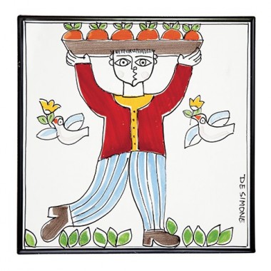 Piastrella Folk Portatore di Arance PI297FK-05G Piastrella Folk Portatore di Arance PI297FK-05G